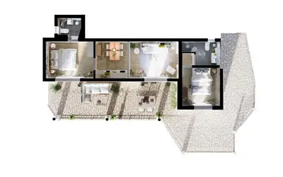 Tlocrt objekta Robinsone House La Storia