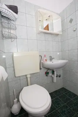 Kupaonica u objektu Apartment in Duce with sea view, balcony, air conditioning, WiFi 5146-6