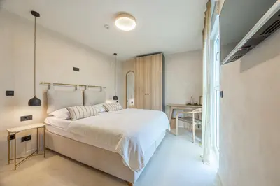 Krevet ili kreveti u jedinici u objektu lo͝or luxury retreat